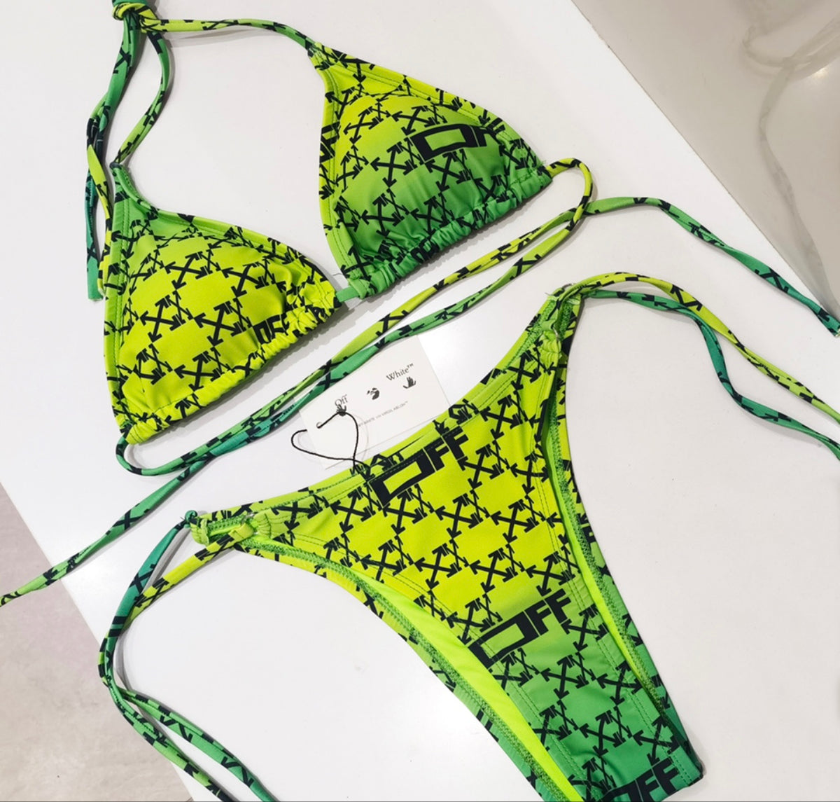 Lime green bikini set online