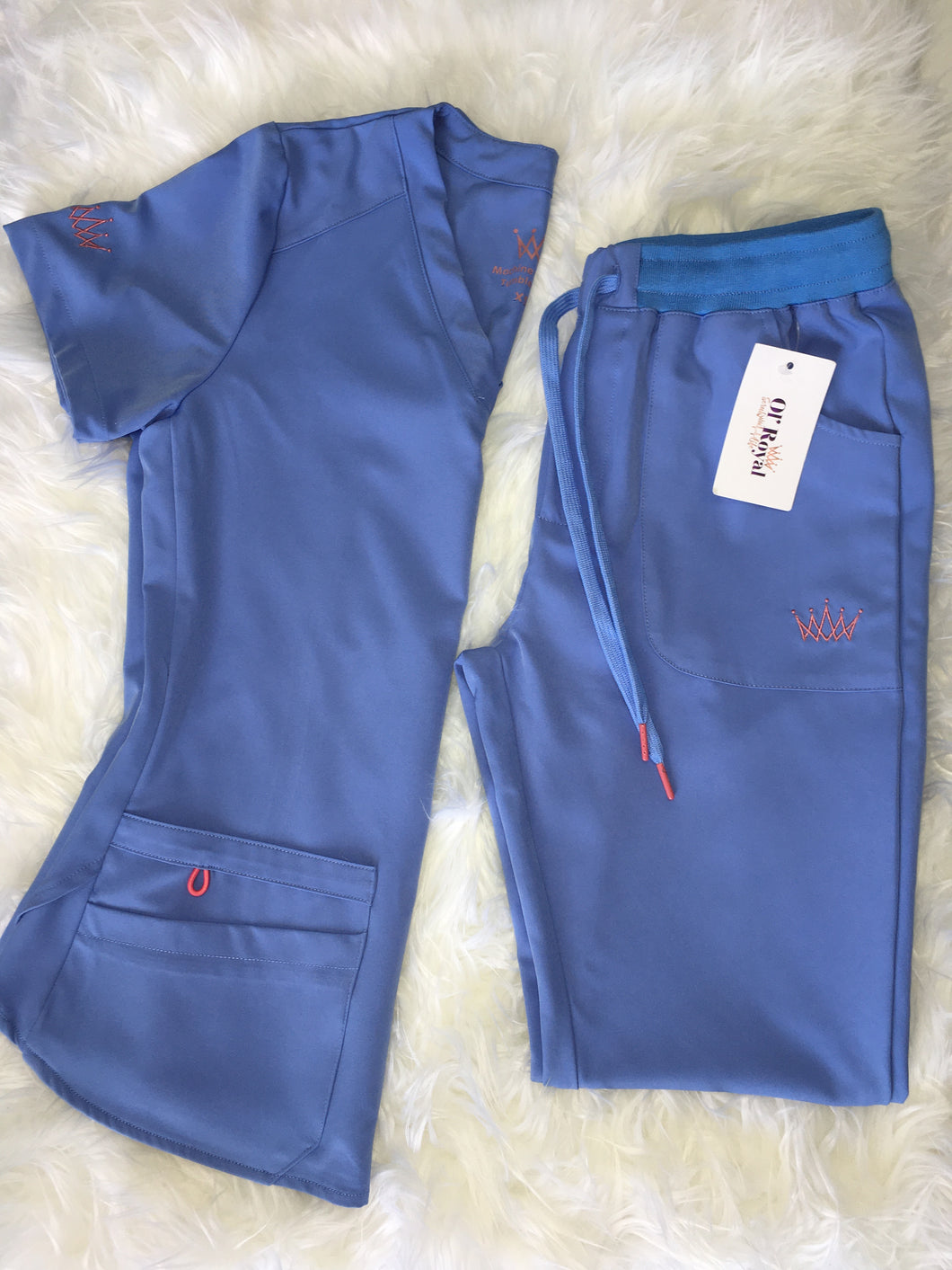 Hospital Blue Jogger Scrub Set – Ol' Royal Boutique