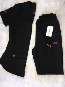 Black Jogger Scrub Set